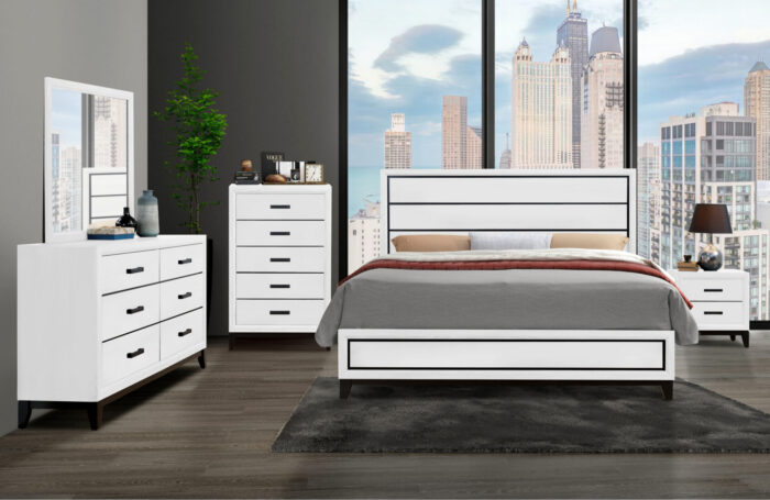 KATE WHITE FULL BED GROUP