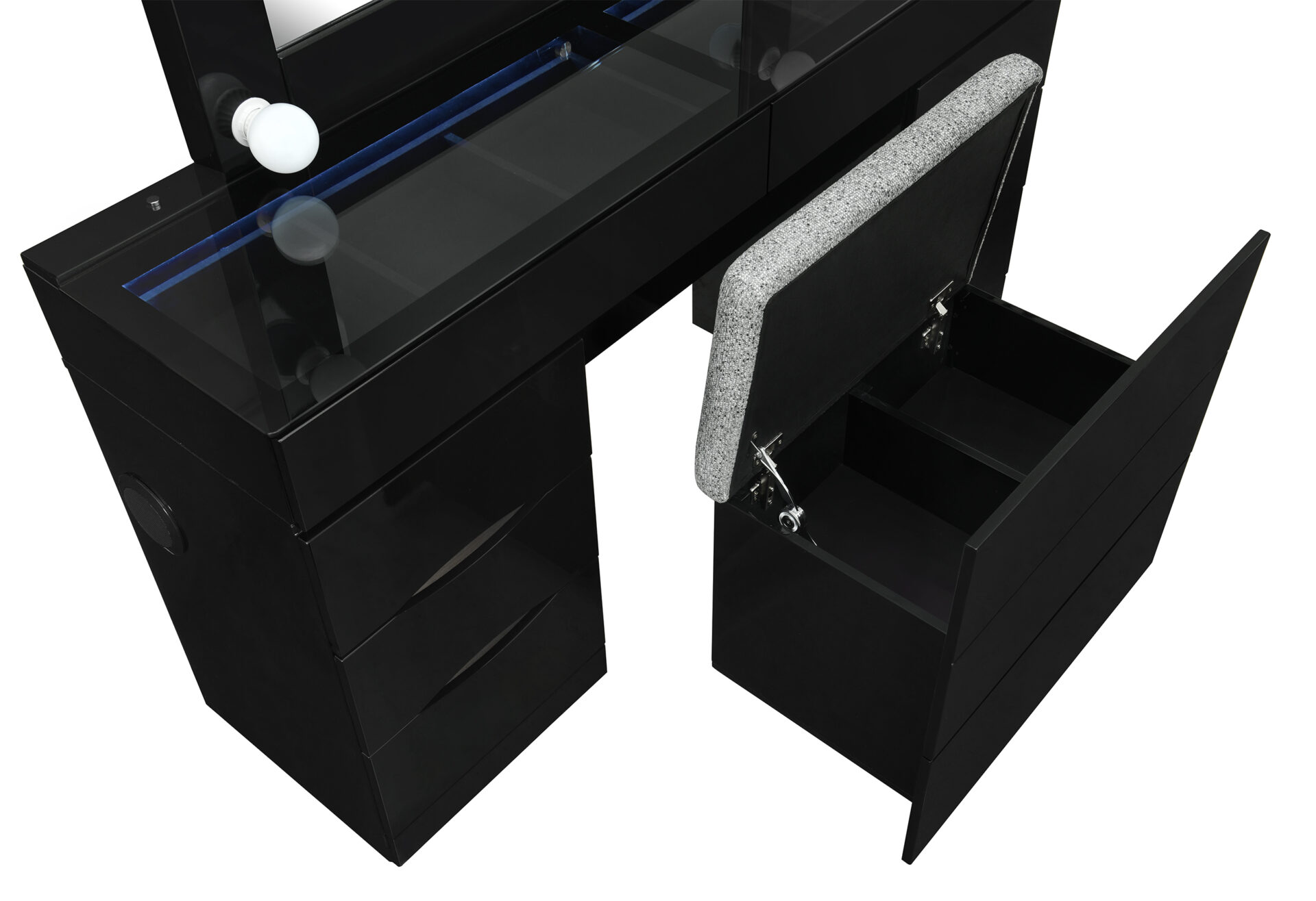 ELLA VANITY BLACK STOOL DETAIL