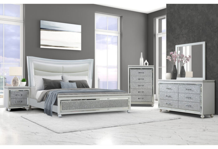 COLLETE WHITE QUEEN BED GROUP