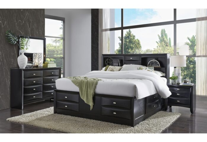 LINDA BLACK FULL BED GROUP