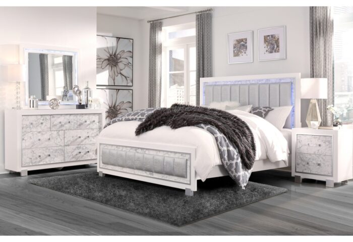 SANTORINI WHITE FULL BED GROUP